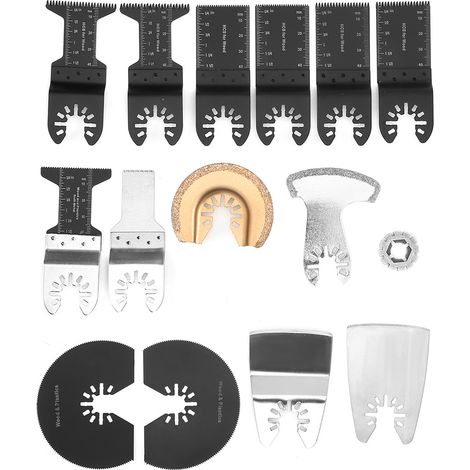 Lot de 15 lames oscillantes universelles multifonctions en acier haute carbone pour scie sauteuse (1/5)