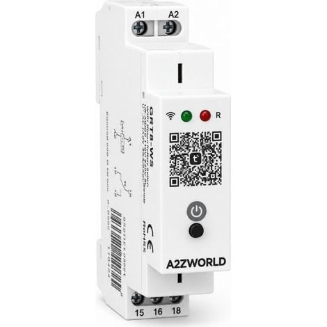 Relè Temporizzato WIFI Modulare, 220V 16A, Timer Temporizzatore Smart Tuya, 1 Modulo Barra DIN, 1 contatto SPDT, Comando App e Manuale