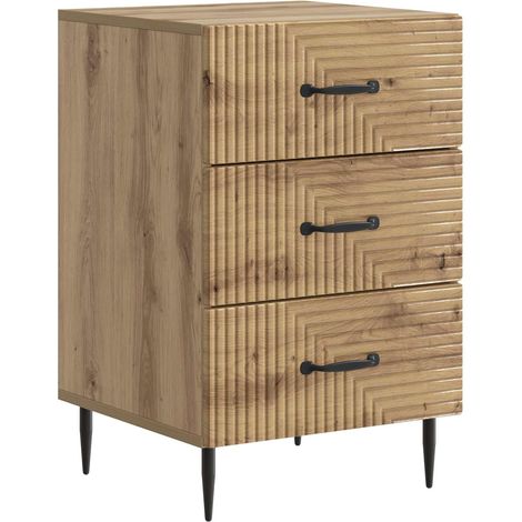 vidaXL Armadio da Notte Rovere Artigianale 43 x 41 x 66,5 cm