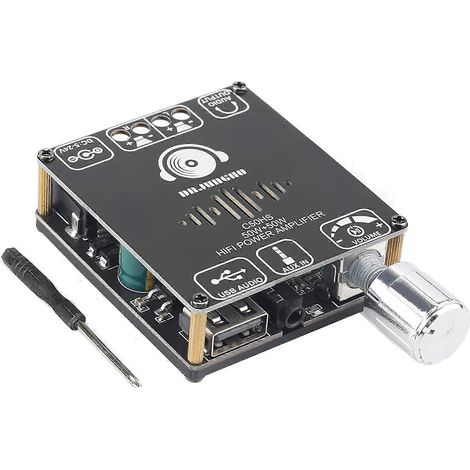 Carte d'amplificateur Bluetooth DAJUNGUO C50HS 50W+50W, puce HiFi TPA3116D2, module d'amplification audio numérique 12-24V (1/5)
