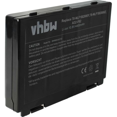 vhbw Akku kompatibel mit Asus X-Serie X70z, X70io, X8a, X87, X8d, X8b Notebook (4400 mAh, 11,1 V, Li-Ion) (1/5)