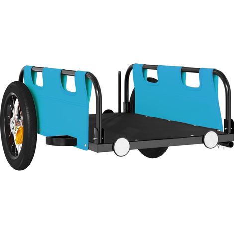 Rimorchio/carrello per bicicletta tessuto Oxford ferro blu 020044393