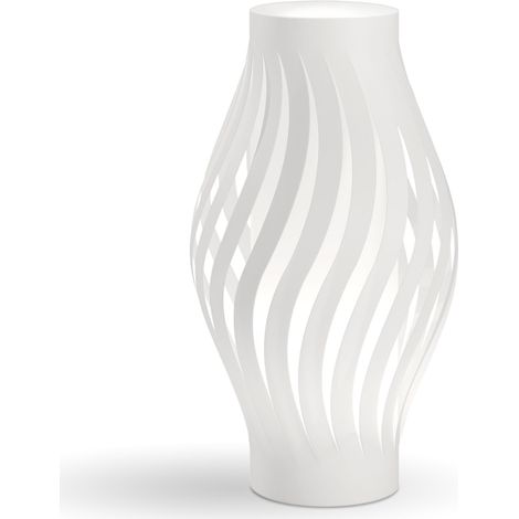 Lampada Da Scrivania-Ufficio Moderna Helios Polilux ® Bianco 1 Luce E27 H61Cm