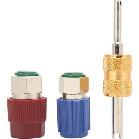 Adaptateur de conversion 3 pièces R12 R22 Filetage femelle 1/4 SAE vers R134A Interface mâle haute/basse tension 1316LH+1213AL (1/4)