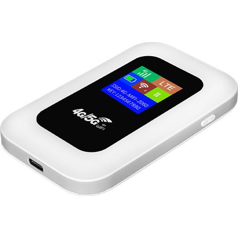 4G Wireless Portable MiFi Color Screen Portable LTE Router with SIM Card Insertion - MF800B - White Color Screen European and Asian Version (1/3)