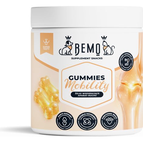 Bemo Gummies Mobility: gomitas suplementarias que favorecen la movilidad de las articulaciones de perros y gatos.