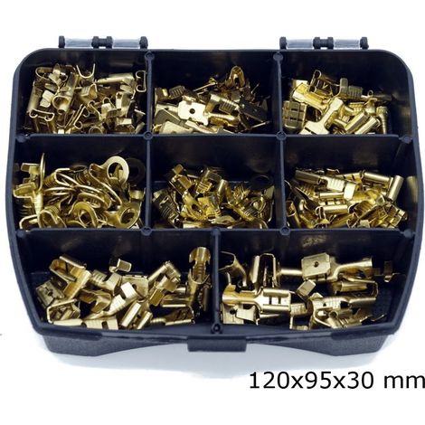 ZESTAW KO艃C脫WEK KONEKTOROWYCH NIEIZOLOWNYCH 180 SZTUK - BE 01290/180