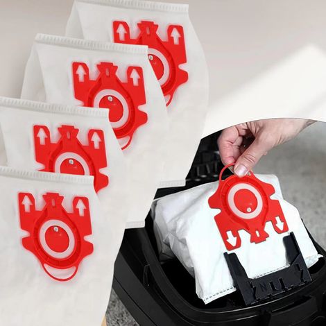 Bolsa de repuesto para aspiradoras Miele HyClean 3D Efficiency FJM (n.° de pieza 9917710). Compatible con aspiradoras Miele con bolsa. Esta caja contiene 4 bolsas (embalaje no original). (1/5)