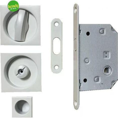 Kit scorrevole Frosio Bortolo quadro bianco satinato (1/2)