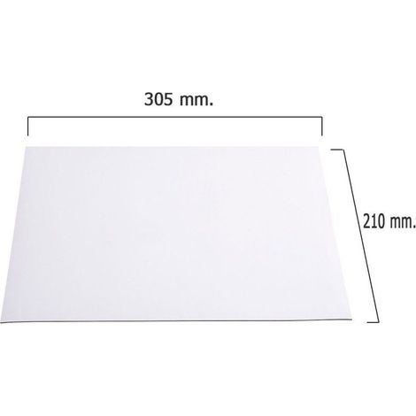 WOLFPACK LINEA PROFESIONAL Blanca Pizarra Iman PVC 210x305x1 mm, 31x22x1 cm