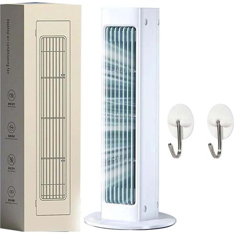 Breezamax, Breeze Max Air Cooler, Qinux Brizaac - Climatiseur Mobile, Mini Climatiseur Portable, Rafraichisseur D'air Silencieux USB avec 3 Vitesses, Climatiseur mural sans perçage (Blanc) (1/5)