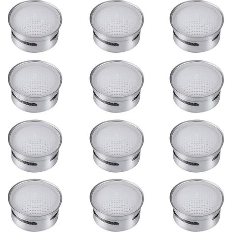 Belüfter, Edelstahl-Wasserhahn, M22, M24, Wasserhahn, Wasserbelüfter, wassersparender Wasserhahnfilter, Ersatzteile, Zubehör für Küche, Badezimmer, Wasserhahnkopf, 12 Stück (1/5)