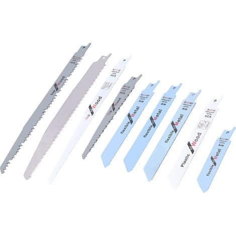 Lames de scie à bois pour l'élagage, en acier à haute teneur en carbone, double alliage, pour scie sauteuse sabre alternative (ensemble de lames). (1/5)