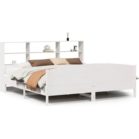 Maison Exclusive - Giroletto con Libreria senza Materasso 180x200 cm in Legno Pino