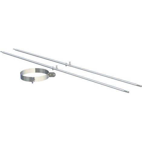 Fixation à deux points inox ajustable jusqu'à 2000 mm Ø 180