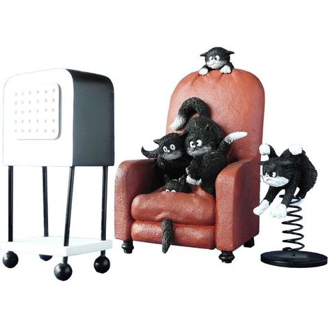 Statuette Les chats par Dubout 15 cm (1/2)