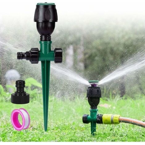 Arroseur de Jardin. Arroseur pour Pelouse Circulaire Automatique Arrosage Système Irrigation Rotatif à 360 Base de Pointe Arroseur pour Gazon Pelouse Jardin (1/5)