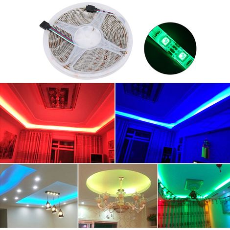 RGB 12V 5050 SMD 300LED LED-Streifenlicht DIY-Rollenlampe für TV-Hintergrunddekorationen (1/5)