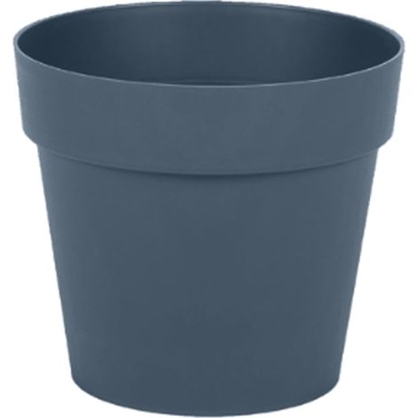 Pot de fleur Toscane Ø13 x 11,7 cm rond - 1,1 Litres - Bleu Jean - EDA
