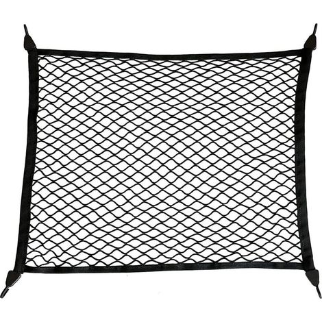 Filet de Rangement Coffre de Voiture, 80x60cm, Filet à Bagages Fixe en Nylon Super Élastique, Convient à la Plupart des Coffres de Voitures (1/5)