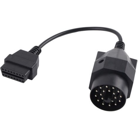 BUNTHAUS Câble adaptateur OBD2 16 broches femelle vers connecteur de ligne de diagnostic 20 broches pour E36 E39 X5 Z3