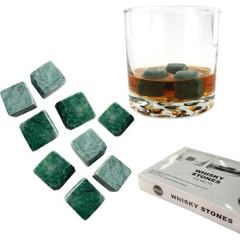 Set di 9 cubetti di ghiaccio naturali per whisky – verdi (1/2)