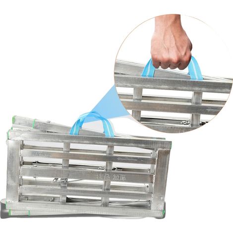 Plataforma de trabajo plegable, 120 cm x 30 cm, altura ajustable de 60 a 90 cm, capacidad de carga de 200 kg, aleación de aluminio galvanizado, espesor de pared del tubo de 1,0 mm (1/5)