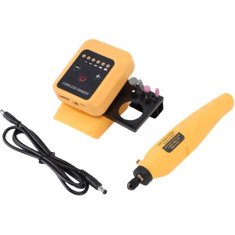 Kit d'outils rotatifs sans fil compatible avec la mini-meuleuse-graveuse rotative à batterie série DCB, 6 vitesses (6 000 à 18 000 tr/min), sortie USB Type-C, 24 accessoires (1/5)