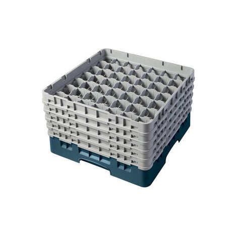 Casiers de lavage - 49 compartiments verres - Haut max 17.4 cm - 50 x 50 x 22.5 cm - Vert Turquoise - Lot de 3 - Cambro