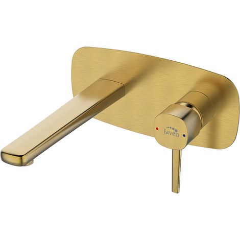 Rubinetto per lavabo nascosto, oro spazzolato (1/3)