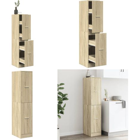 vidaXL Apothekerschrank Sonoma-Eiche 30x41x144,5 cm Holzwerkstoff (1/5)