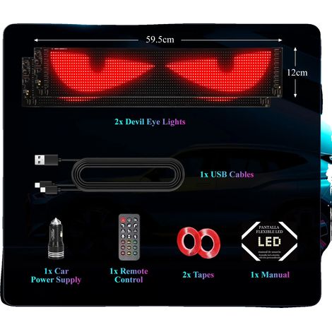 Panel LED Pixel, control mediante aplicación, efectos personalizables, estilo 1 (1/2)