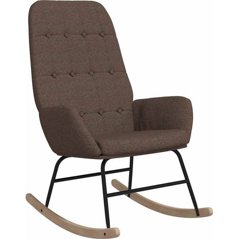 vidaXL Silla mecedora de tela gris taupe (1/2)