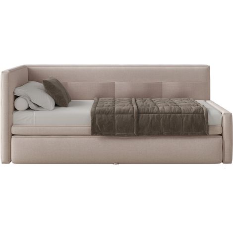 Selsey Nesmi - Lit rembourré - 90x200 cm - Beige (1/5)