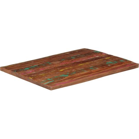 Dessus de table，Plateau de table，Dessus de bureau 100x80x3,8cm rectangulaire bois massif récupéré CFW66096 (1/5)