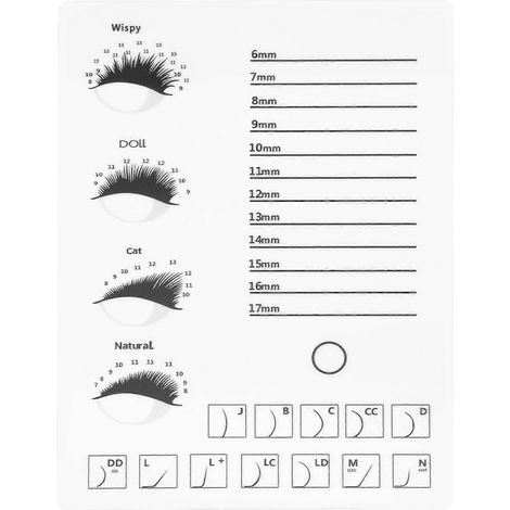Présentoir à cils en acrylique (1 pièce) - Outil auxiliaire pour extensions de cils en salon de beauté-21.00X14.70X0.20CM-White (1/4)