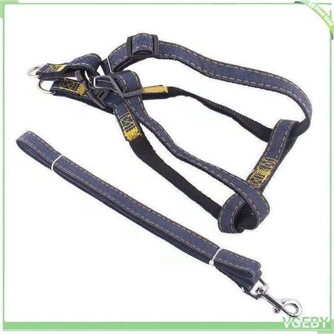 VGEBY ensemble de harnais et de laisse pour chien VGEBY Laisse de animalerie collier Noir M (pour une largeur de main de 8 Noir S (1/5)