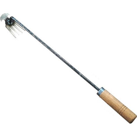 Outil de désherbage 2 en 1 à 4 dents, durable, en acier inoxydable (haute résistance)