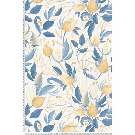 Papier peint Fleur Bleu Cosmoliving A.S. Création (1/5)