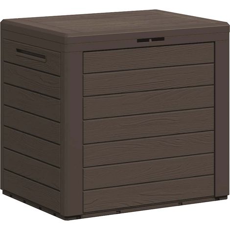 vidaXL Garden Storage Box Brown 58,5x46x55 cm Polypropylene