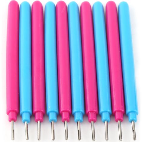 Set mit 10 preiswerten Kunststoffwerkzeugen für Quilling und andere kreative Hobbys: Papierkräuselstift, neu. (1/5)