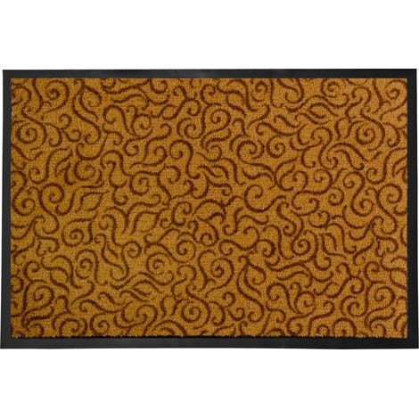 Tapis de Porte Paillasson d'entrée Brasil Beige 90 x 120 cm (1/4)