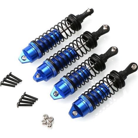 Amortisseur Avant et arrière de Voiture de Camion RC, 2 Paires Amortisseurs pour Traxxas 1/10 Slash 4x4 SLA014 / SLA015( Bleu foncé) (1/5)