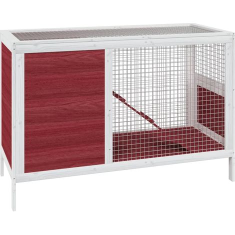 Conejera moca 103 x 44 x 69,5 cm madera maciza de pino marrón 020041951