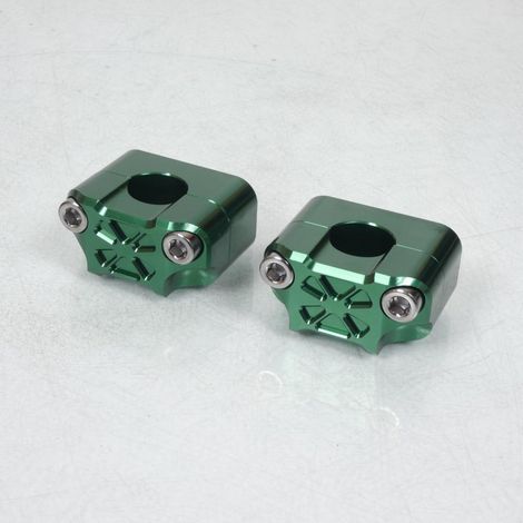 Paar Universal-Lenkerbrücke grün Ø22mm Erhöhung 22mm 3as racing