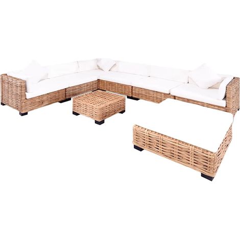 Teenpull – Sofagarnitur 27-tlg. Natürliches Rattan (1/5)