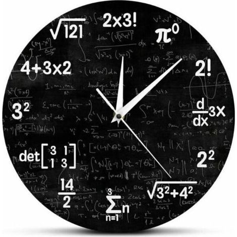 Horloge, Mathématiques Horloge Murale Mathématiques Horloge Graduation Cadeau Enfants Formule Mathématiques Symboles Horloge Décoration De La Chambre Décoration Murale Salon Horloge & Horlog