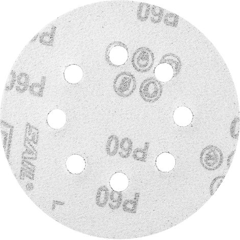 Beyamis Disques à poncer rouges ronds de 125 mm, papier de verre à 8 trous, grain 240 (1/5)