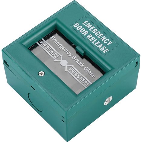 Bouton d'alarme Incendie de Déverrouillage de Porte de Sortie d'urgence Interrupteur de Rupture de Porte de sécurité Domestique Facile à Mettre dans Un Boîtier en Plastique (1/5)