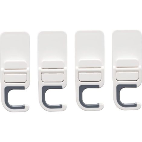 4 pièces Porte-balai mural auto-adhésif pour balai et vadrouille, pour cuisine, maison, jardin, garage, sans perçage, gain de place (1/5)